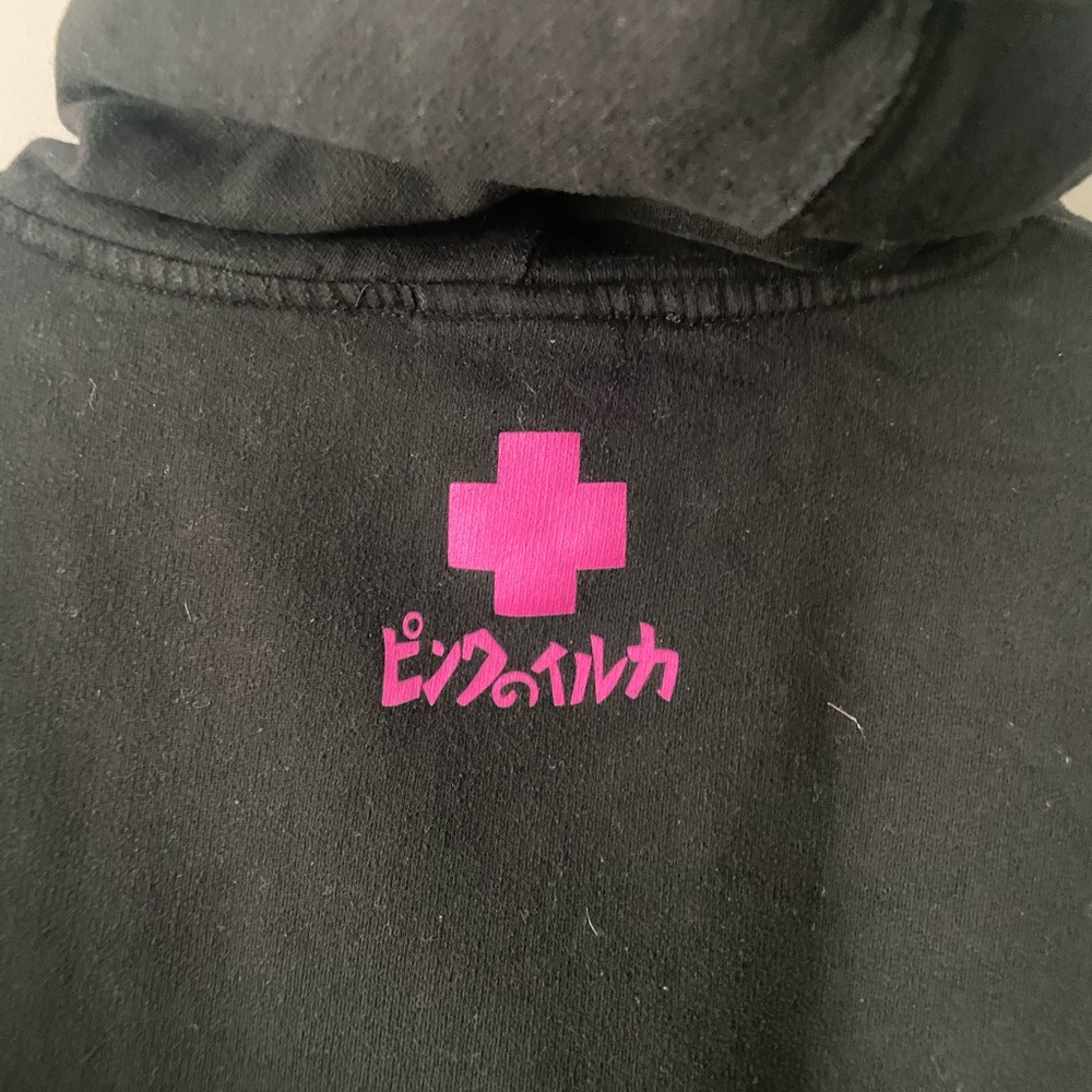 PINK DOLPHIN HOODIE BLACK COLOR SIZE MEDIUM - Picture 8 of 10